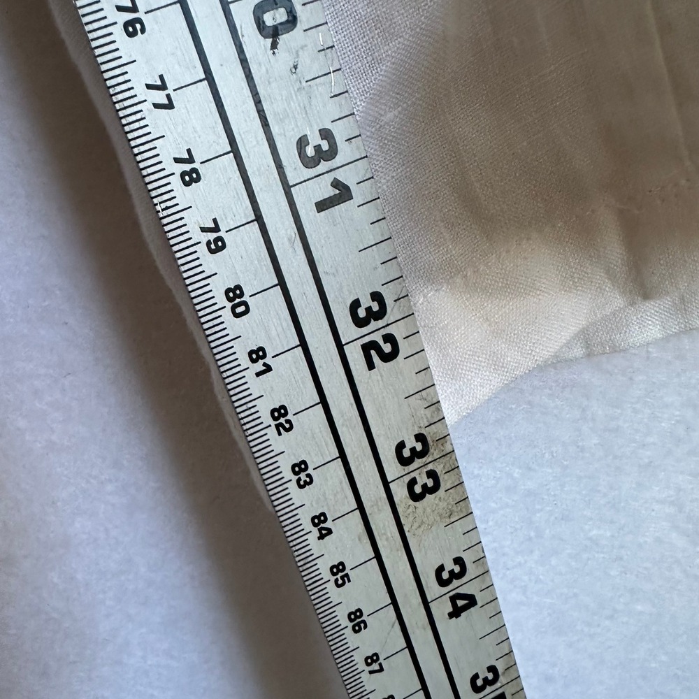 Long Tall Sally White 100% Linen Wide Leg Drawstring Pants Tall Sz 16 Inseam 34 - Picture 3 of 6